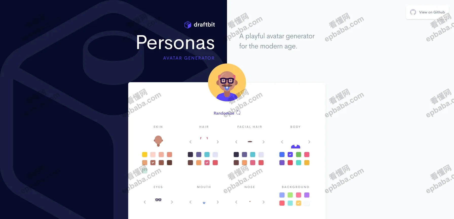 Personas：扁平风格默认头像生成器！