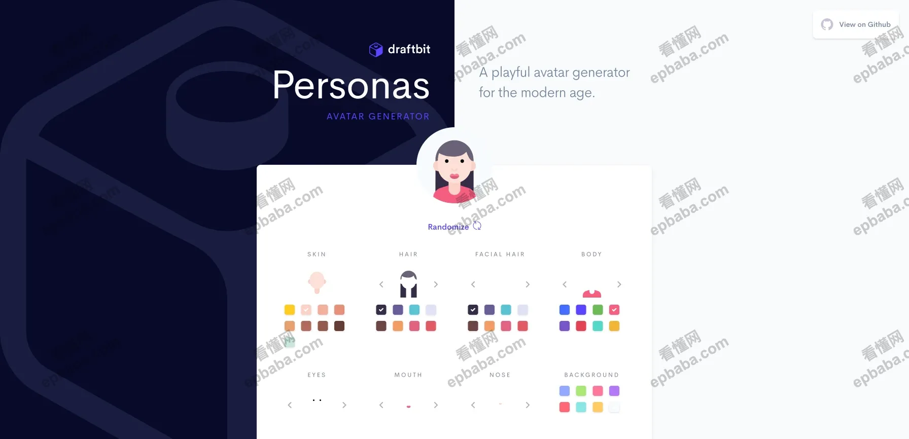 Personas：扁平风格默认头像生成器！