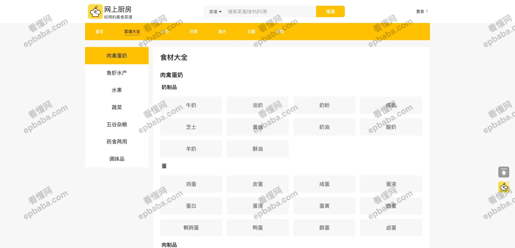 网上厨房:专门教做各种家常菜、分享食谱的平台!