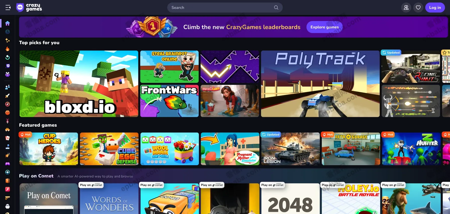 CrazyGames：上千款免费在线小游戏点击即玩，无需下载，种类齐全！