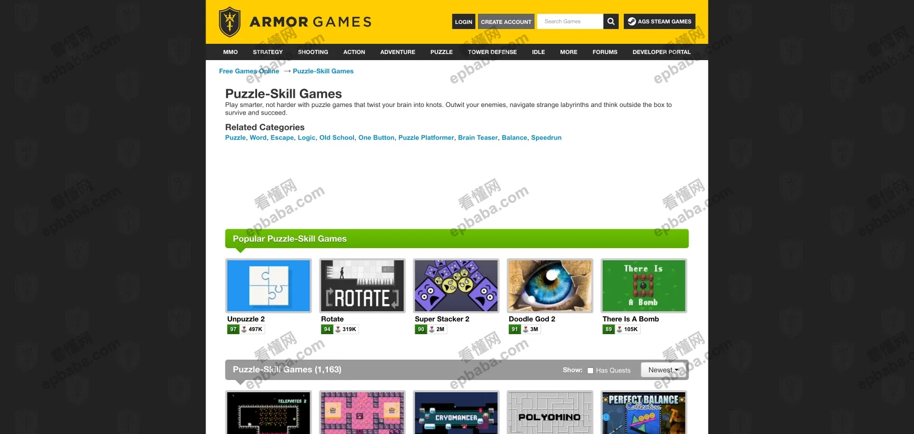 ARMOR GAMES：适合上班摸鱼、闲暇时玩的免费Flash、H5小游戏合集站点！