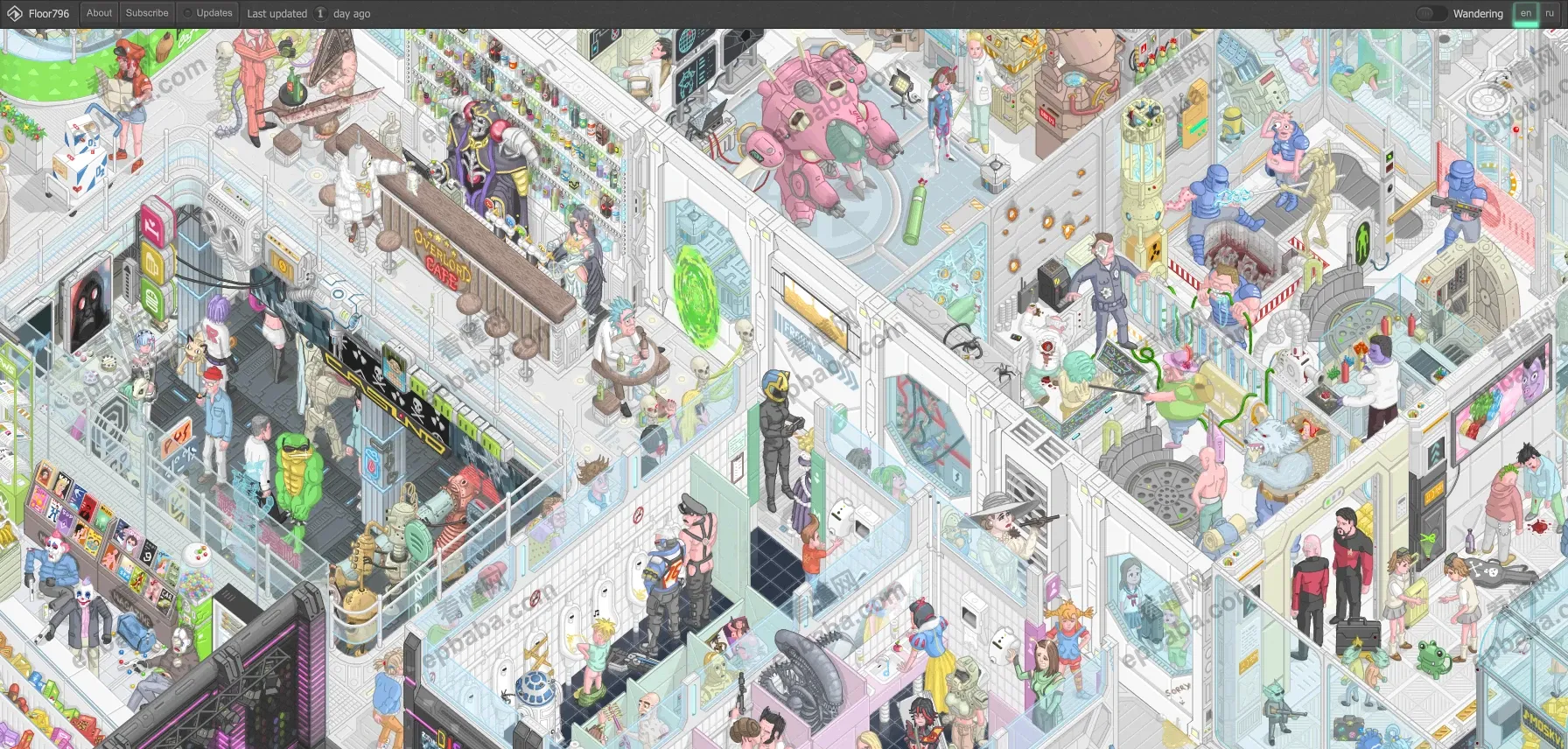 Floor796:玩上一天也不腻,一个包含动漫、游戏、电影人物的796层像素动画世界!