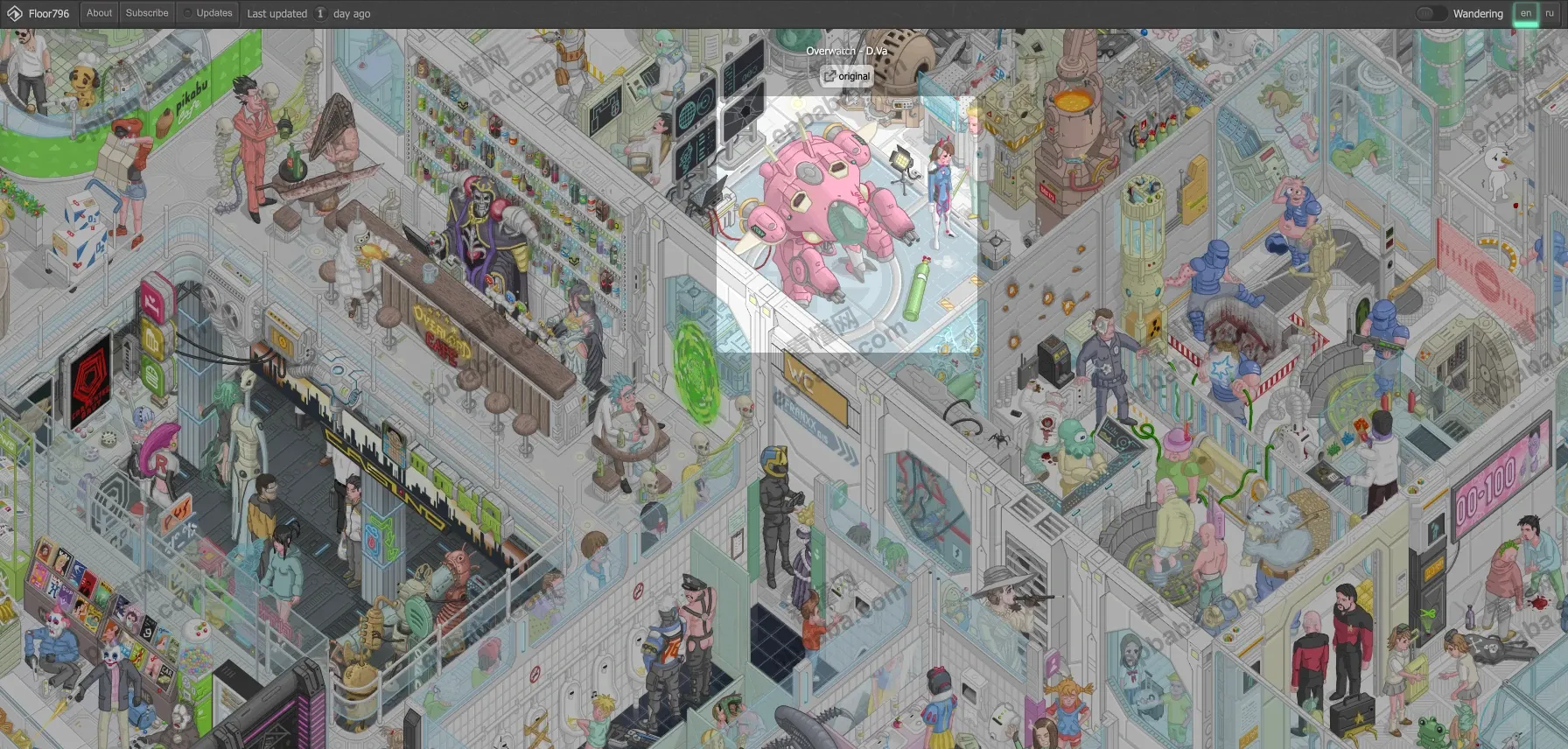 Floor796:玩上一天也不腻,一个包含动漫、游戏、电影人物的796层像素动画世界!