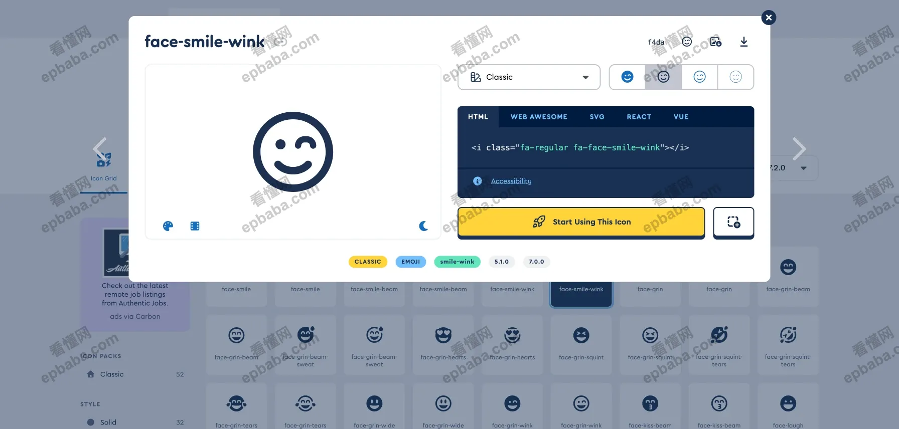 Font Awesome：专门提供海量icon下载的网站，可自由搜索灵感~