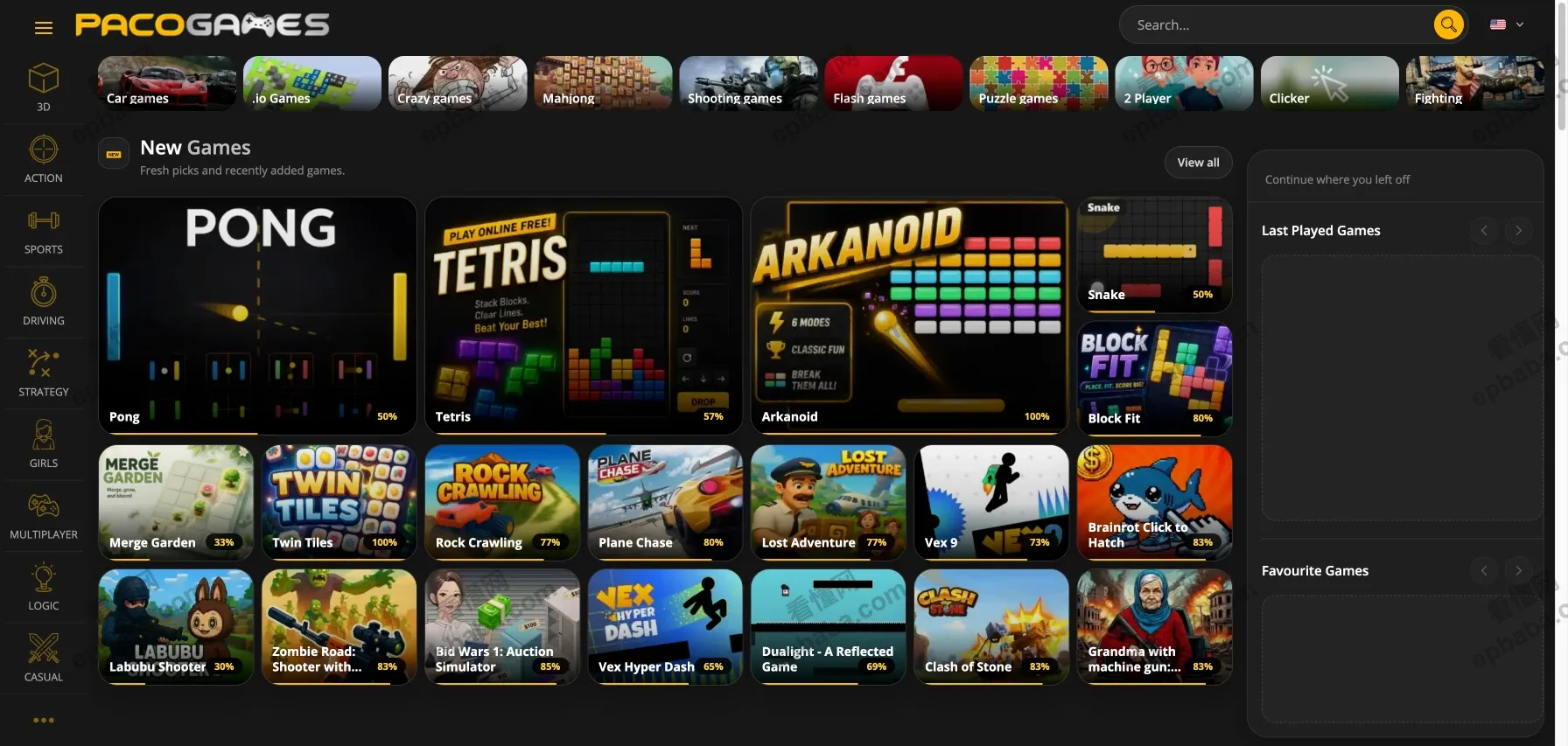 pacogames:免费多样的小游戏站点,即开即玩,超解压!